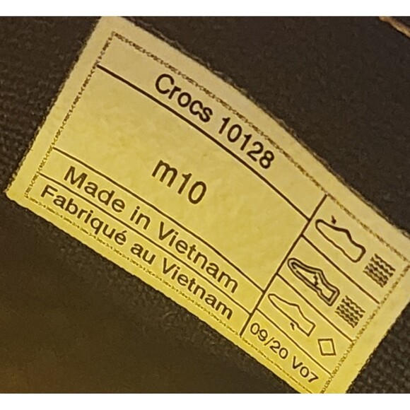 CROCS Santa Cruz Canvas Slip-On Loafer Boat Shoes Black Frayed 10128 Men's Sz 10 - Picture 13 of 13